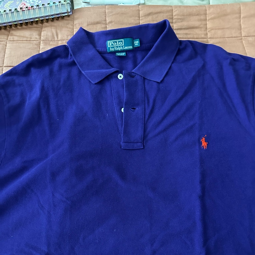 Ralph Lauren Polo Shirt in Deep Purple with Red Logo